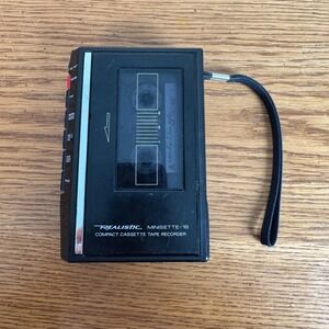 Realistic Minisette 18 Compact Cassette Recorder Player 14-1036 With Tape TESTED